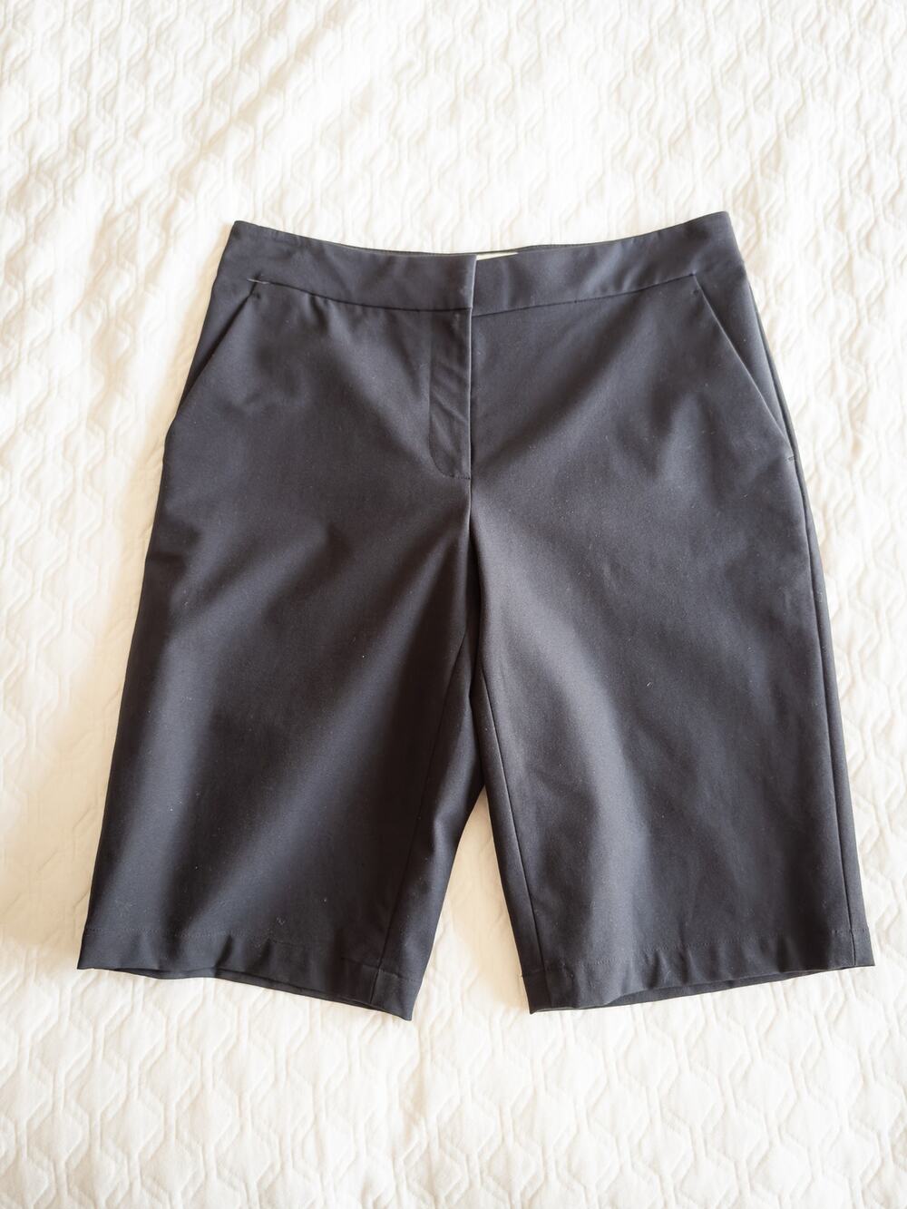Lafayette 148 New York Shorts Bermuda Navy Cotton Blend Sz 4 Regular